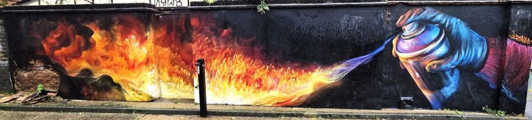 Irony - burned, Hawley Rd, Camden