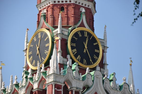 Uhr vom Spasski-Turm, Kreml Moskau
